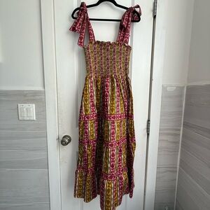 Hill House - Ribbon Ellie Nap Dress - Ikat Topiary